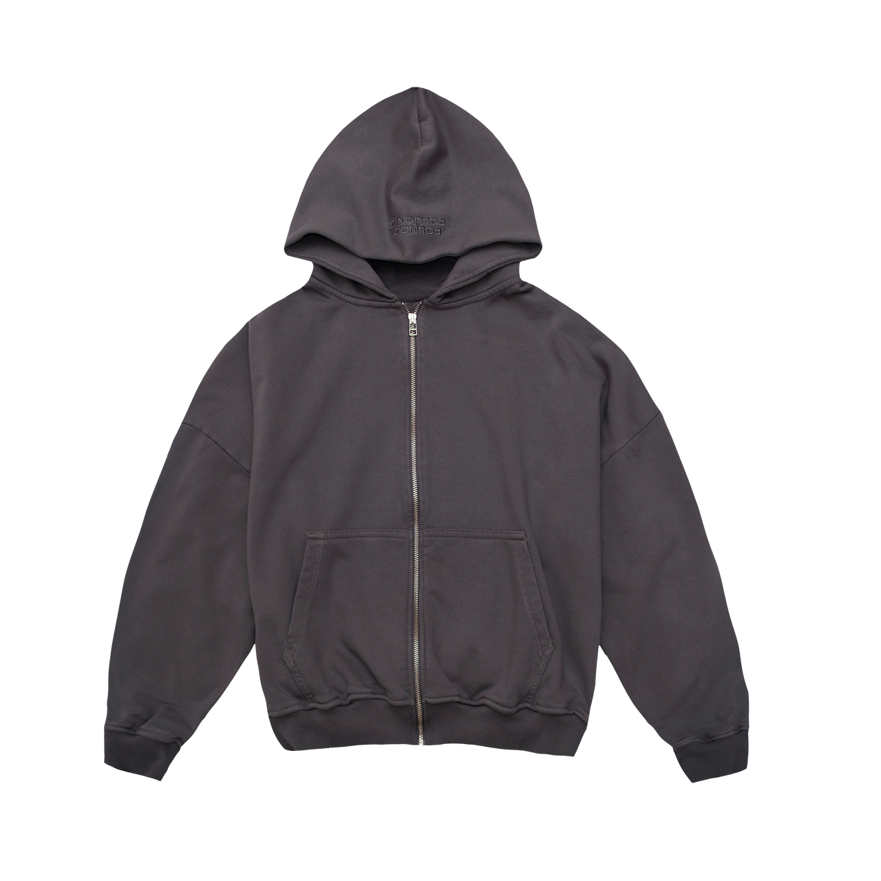 Zip Hoodie ,,PÓŁNOC / POŁUDNIE” Grey